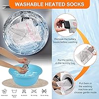 Vista 8 de Calcetines térmicos térmicos de invierno eléctricos recargables de invierno con 3 ajustes de calefacción para hombres y mujeres