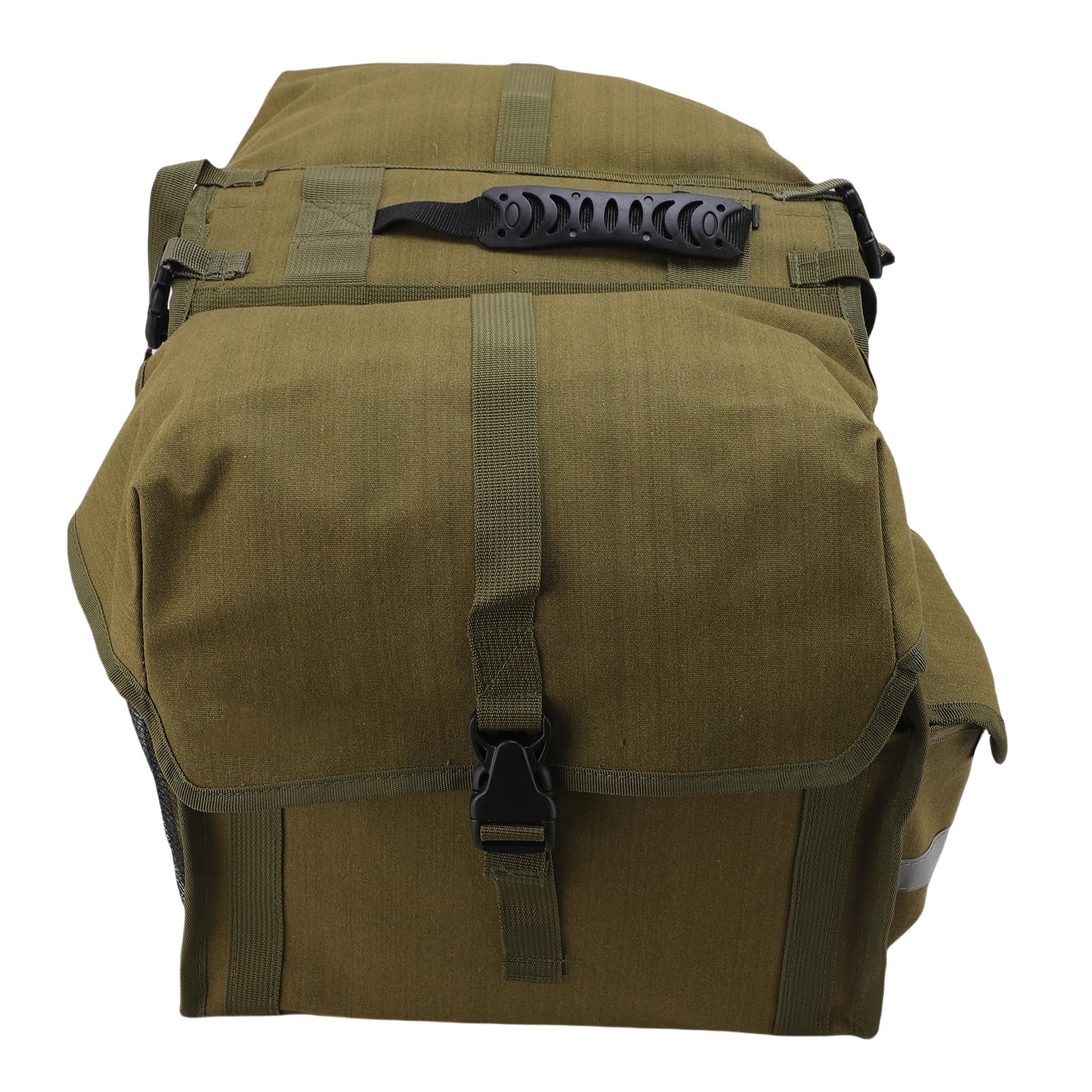 Borsa laterale doppia per portapacchi posteriore per bici per ciclismo e viaggi a lunga distanza - Borse laterali in tela impermeabili di grande capacità da 30 litri con strisce (30L)