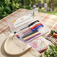 Vista 6 de Bolígrafos termoborrables para tela con 8 recambios gratis para costura y quilting, paquete de 4 colores surtidos