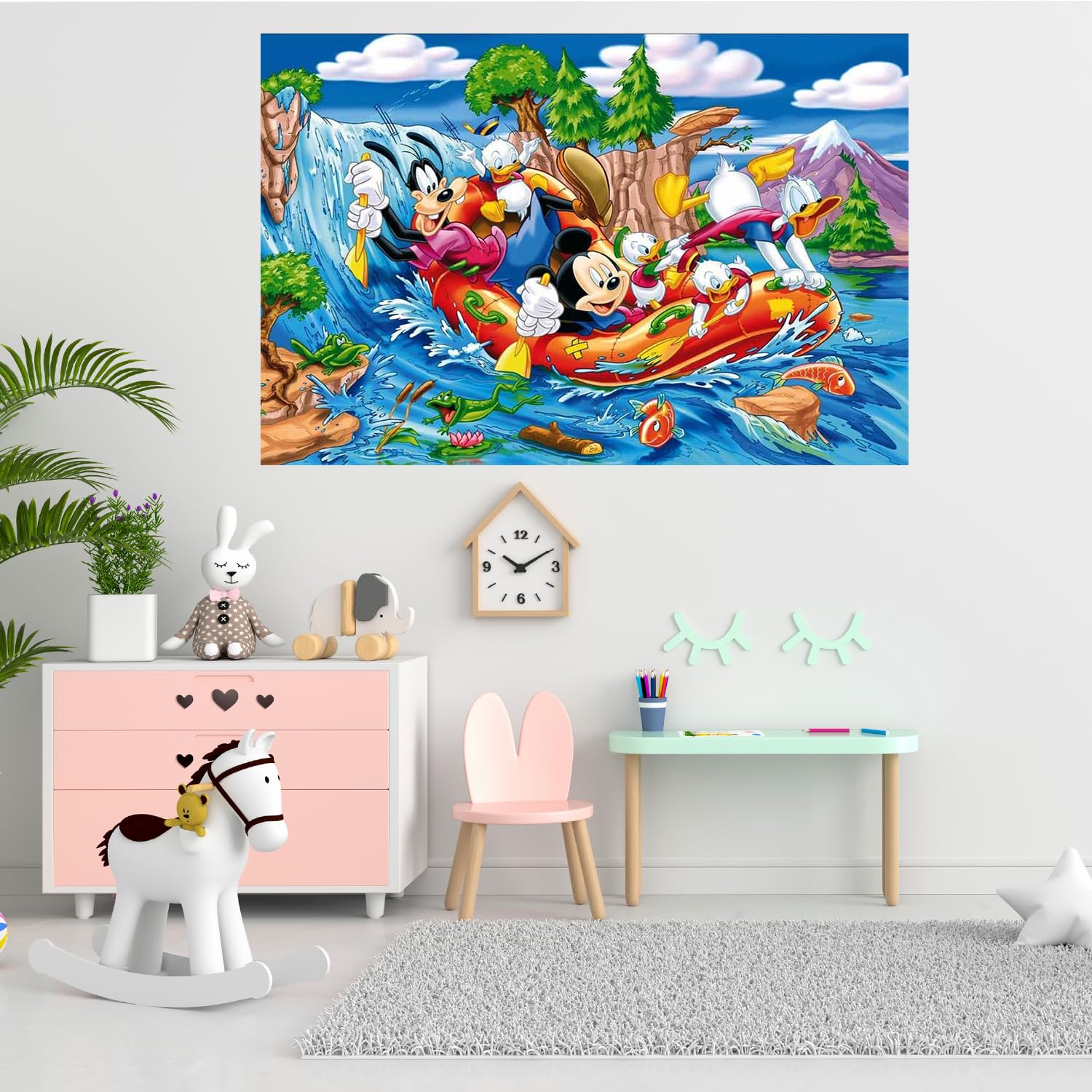 Wallpics Vinyl Mickey Mouse Cartoon Painting Poster Waterproof
