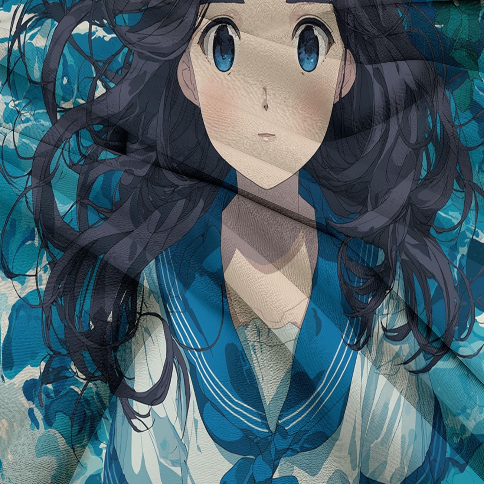 Zestaw poszewek na kołdrę w stylu anime, kreskówka, dziewczyna, rozmiar pojedynczy, 135 x 200 cm, z 2 poszewkami na poduszki (50 x 75 cm), szałwiowa szara, łatwa pielęgnacja, miękka, przytulna