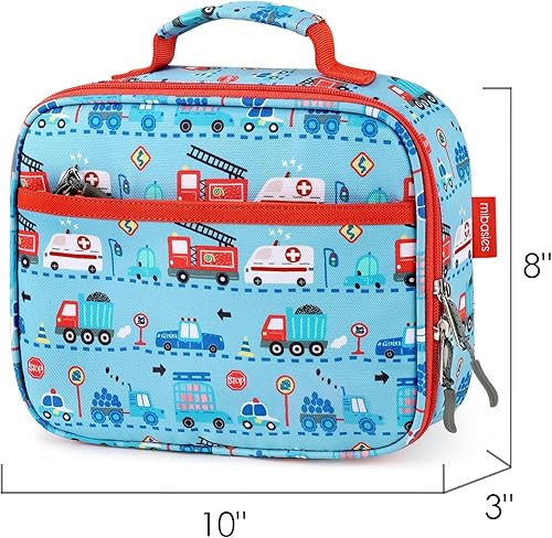 Miniatura 8 de mibasies Lonchera infantil para niñas pequeñas, bolsa de almuerzo aislada y reutilizable para la escuela, fresas surtidas, color rosa Surtido