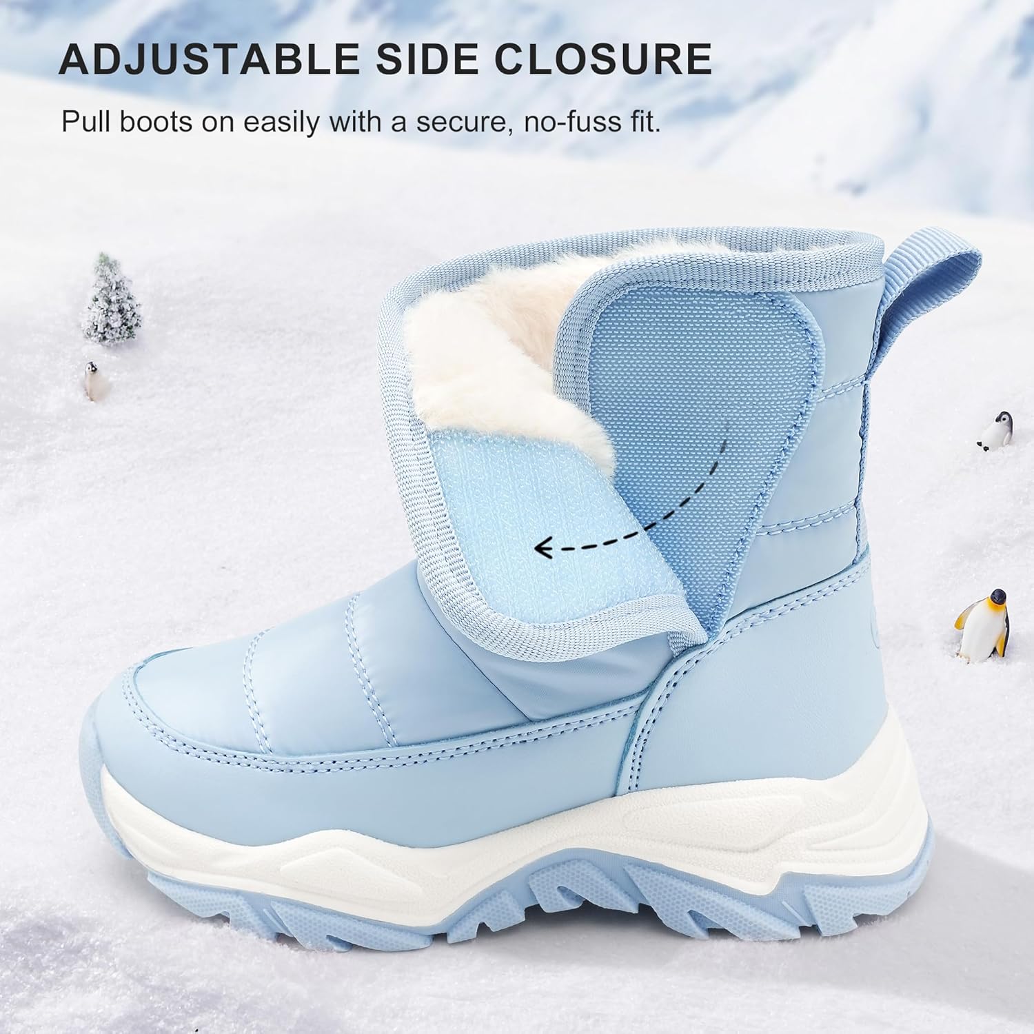 Stelle Toddler Snow Boots Boys Girls Winter Cold Weather Waterproof Non Slip Warm Shoes for Little Kids