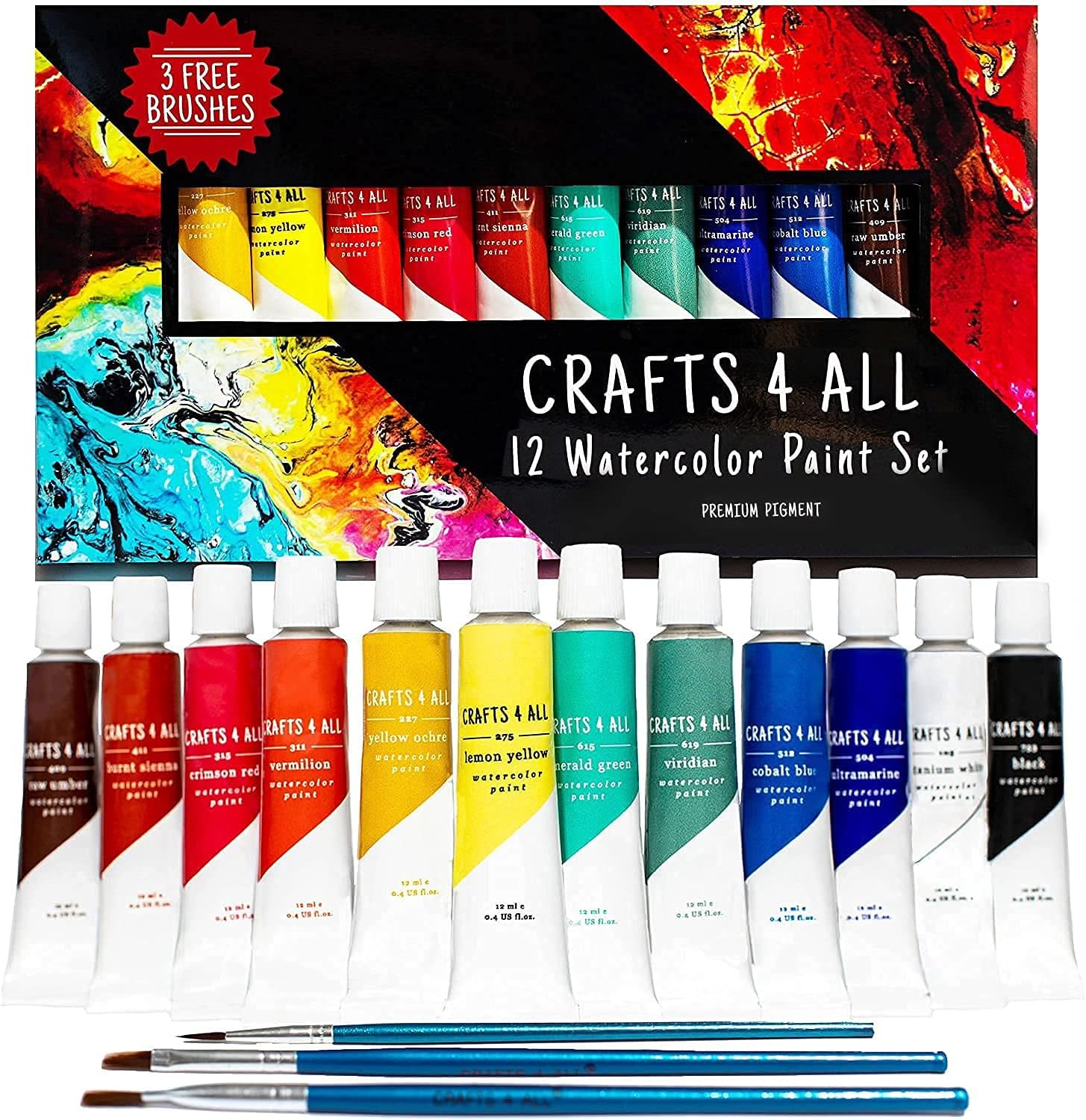 Chiltern Arts Watercolour Paints 10 Colours Pack Amazon.co.uk Toys