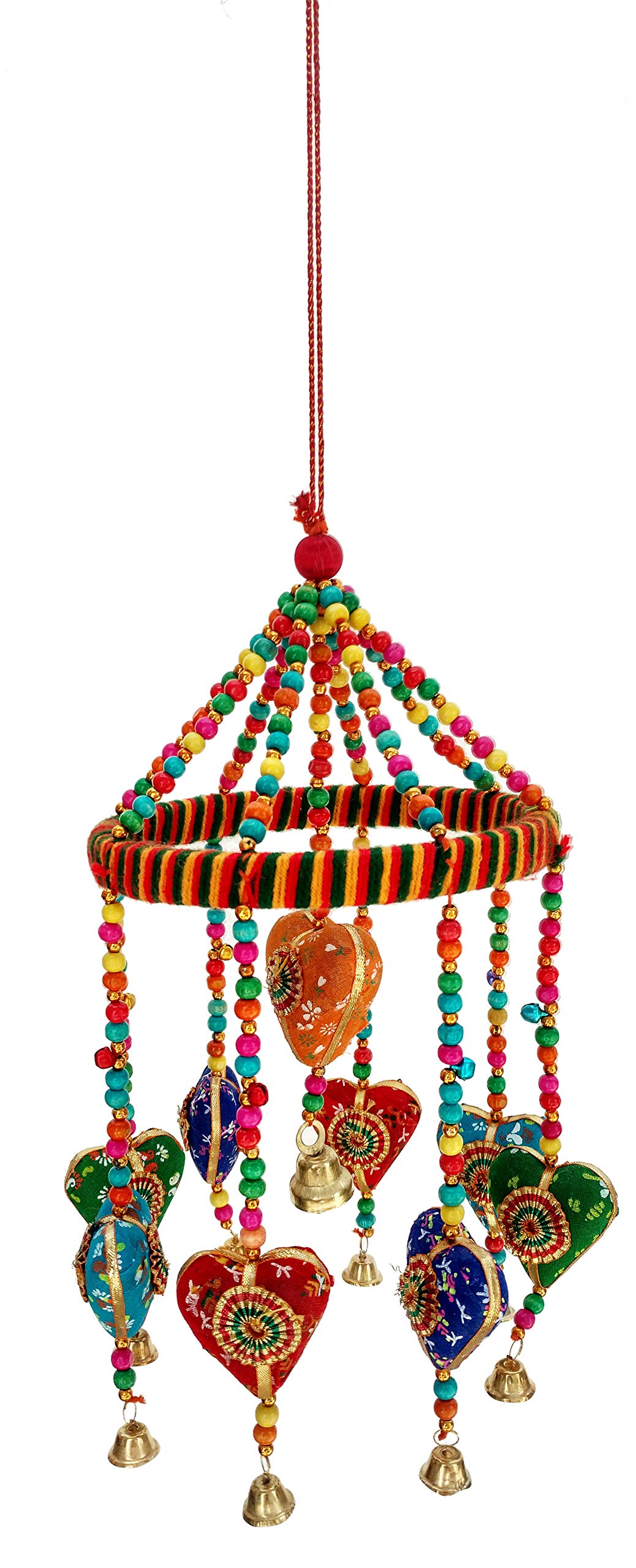 Rastogi Handicrafts handmade crafted home decoration hanging birds,elephant,heart shape Door ornaments Shandler (Heart Jhumer)