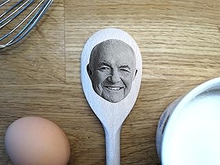 Rick Stein's Face Engraved on a Wooden Spoon (30cm), Birthday, Christmas Gift. Rick Stein's Cornwall, Rick Stein's Food Heroes, Padstein!