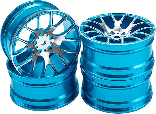 Miniatura 2 de Paquete de 4 llantas de metal de 0.472in, cubo hexagonal compatible con 110 On-Road Racing Touring Drift Car Tamiya TT-01 Kyosho RedCat Sakura D4