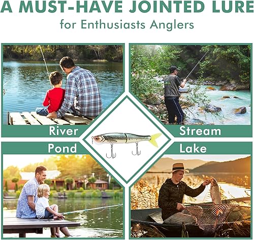 Miniatura 104 de TRUSCEND Swimmax - Señuelos de pesca realistas para agua salada y agua dulce, para trucha lucioperca, lucio, salmón azul, cebo, pesca de lubina, A-4