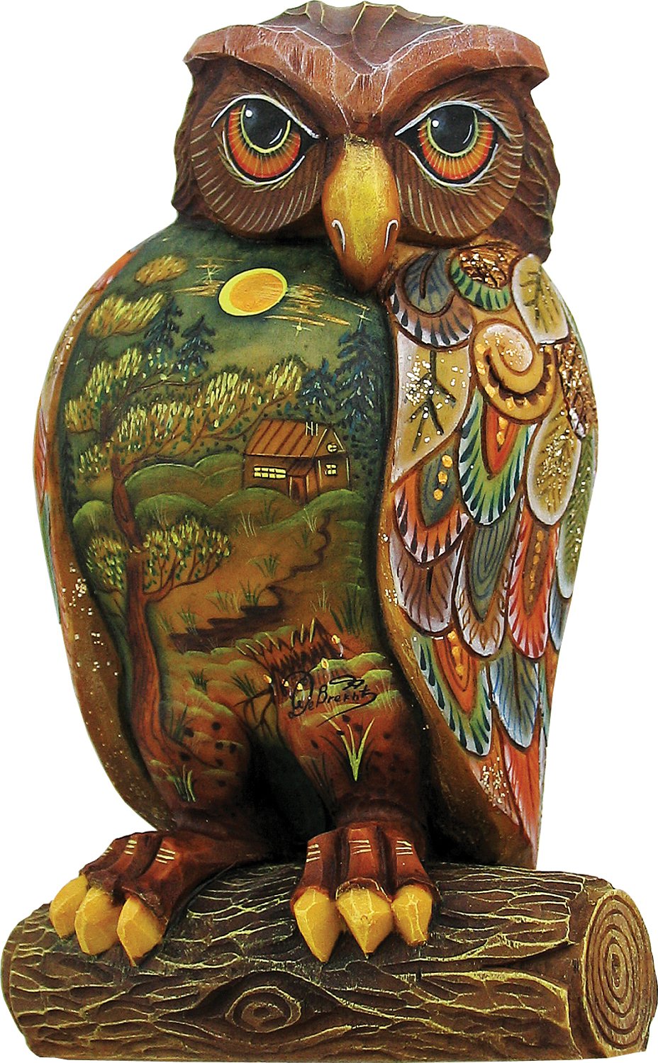 G. Debrekht Wise Messenger Owl Figurine, 4-3/4-Inch Tall, Limited Edition of 600, Hand-Painted