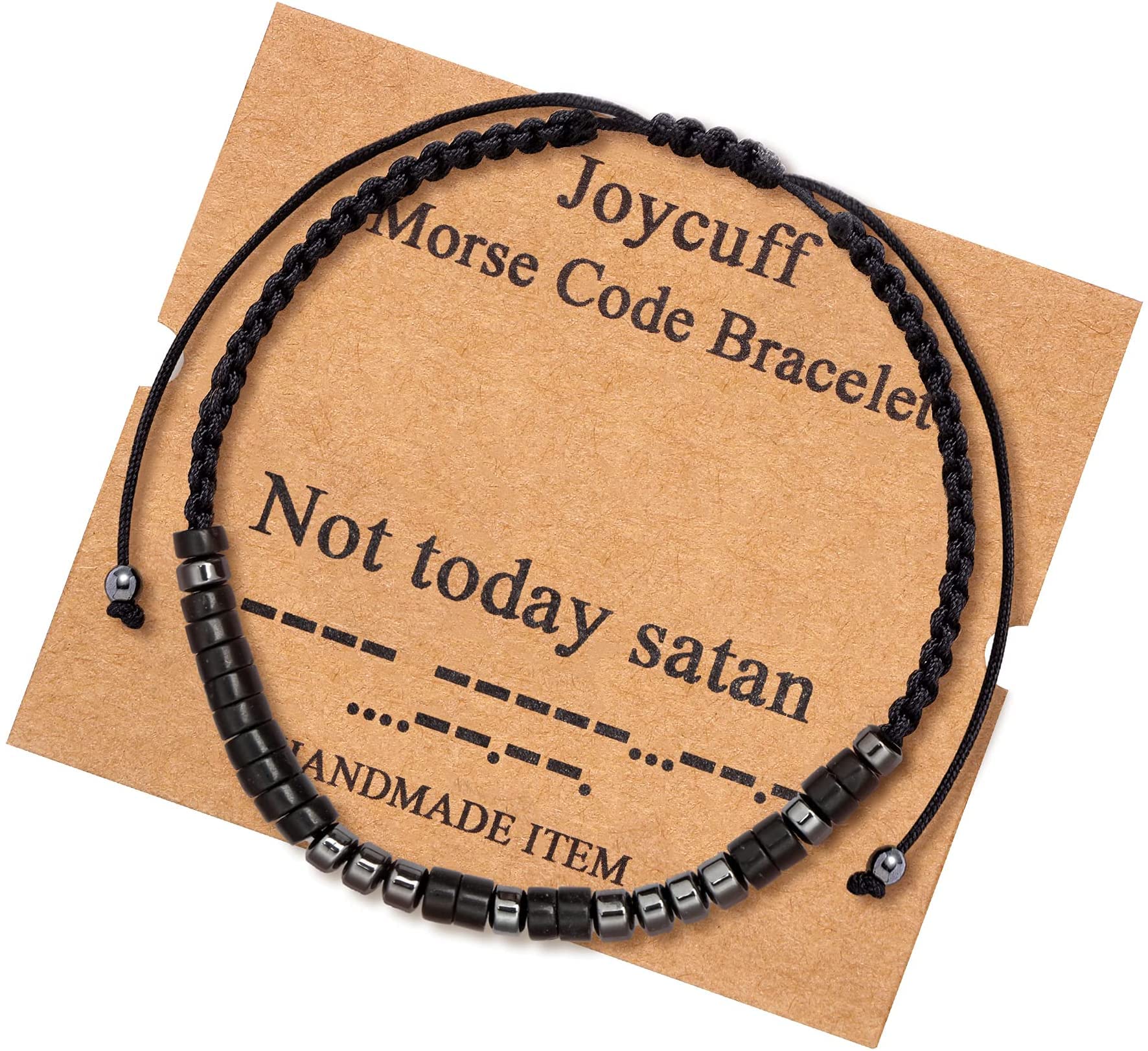 JoycuFF Morse Code Bracelets for Women Funny Gift for Girls Inspirational Jewelry with Secret Message Christmas Birthday Gifts to Her