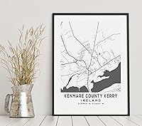 Vista 6 de Mapa de Kenmare County Kerry, Irlanda, Light 2 (12x16)