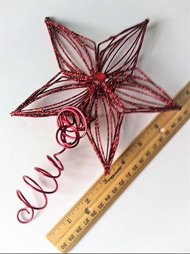 Miniatura 2 de 6 Inch Red Star Tree Topper For Christmas, Valentine's Trees