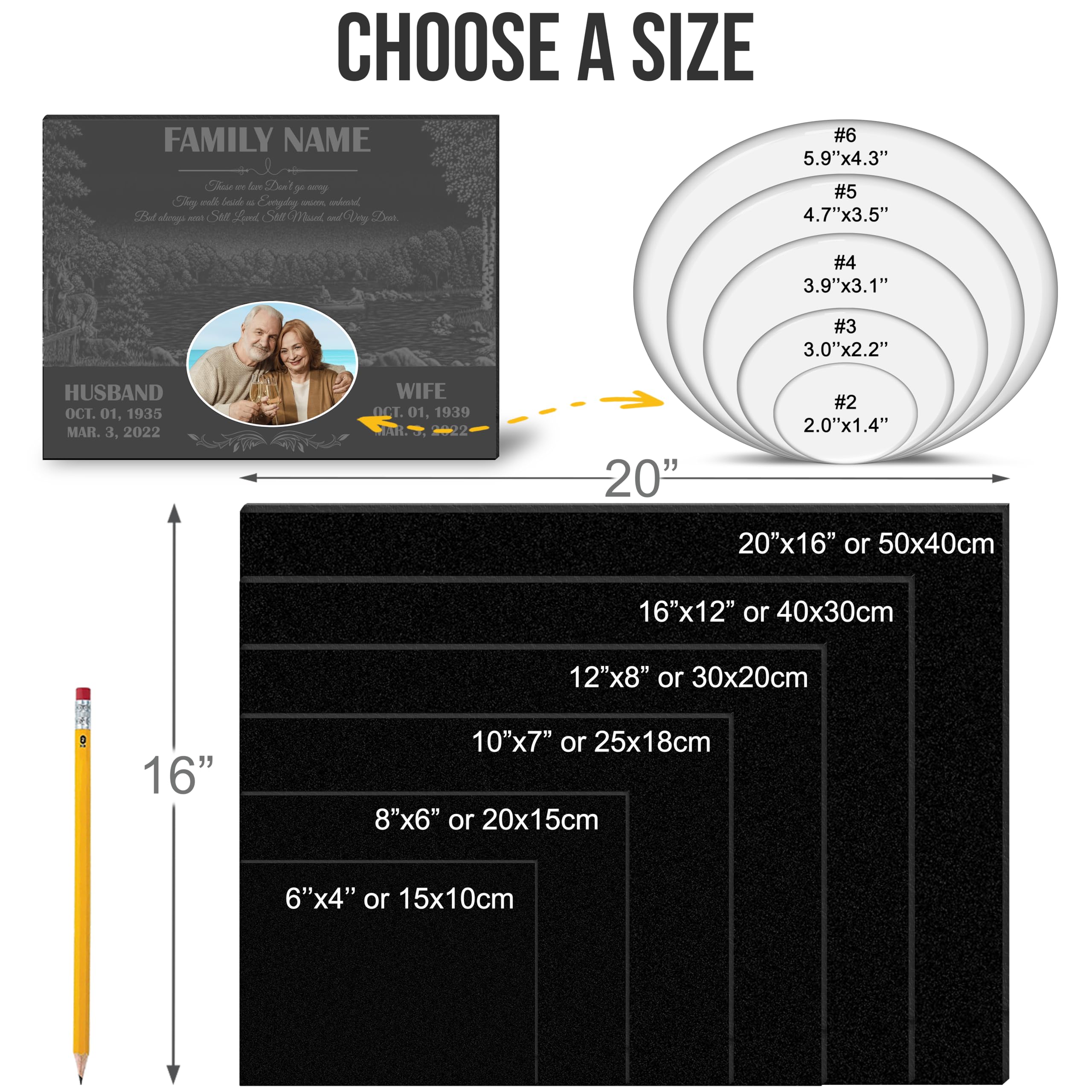 Targa Memoriale Lucida Targa Commemorativa In Granito Personalizzata 29x21 Cm Incisa 1059508 - Foto 6