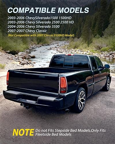 Vista 70 de Nilight Conjunto de luz trasera para Chevy Silverado 1500 1500HD 2500 2500 2500HD 3500 2007 Chevrolet Classic OE estilo pasajero lámpara trasera