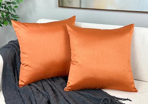 Vista 256 de Aiking Home - Funda de almohada de seda sintética, cierre de cremallera, juego de 2