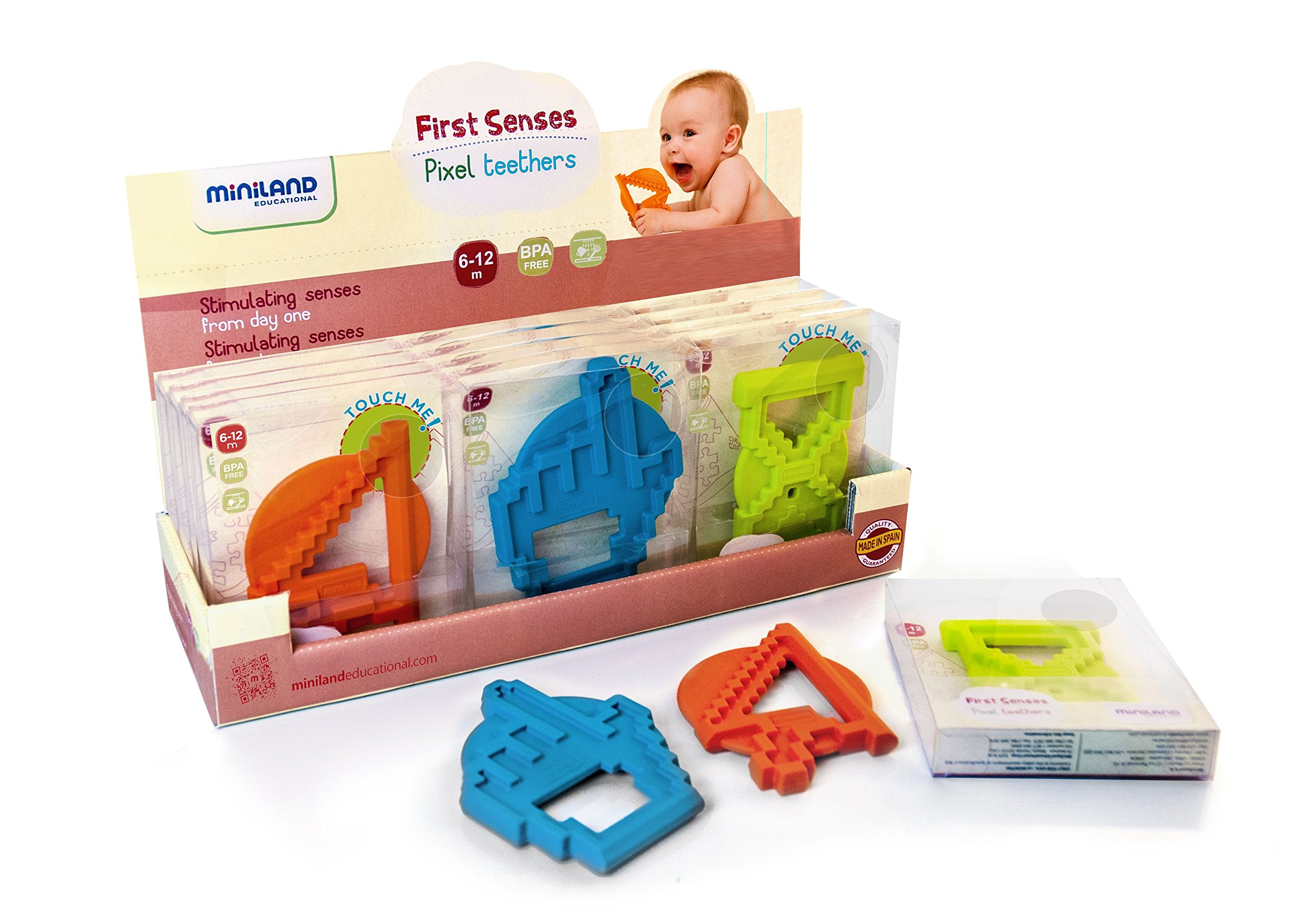 Beißringe Pixel Teethers, 12 Stück-97299