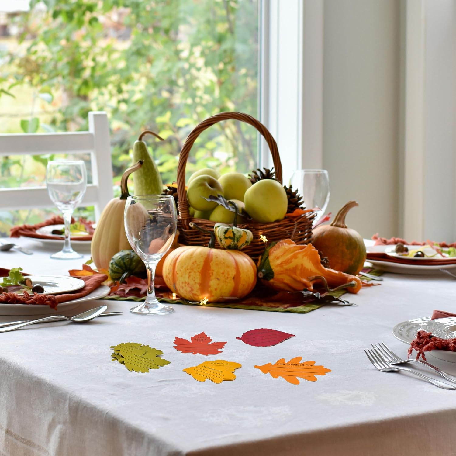 126 Pcs Thanksgiving Thankful Leaves, I Am Thankful For Gratitude Cards