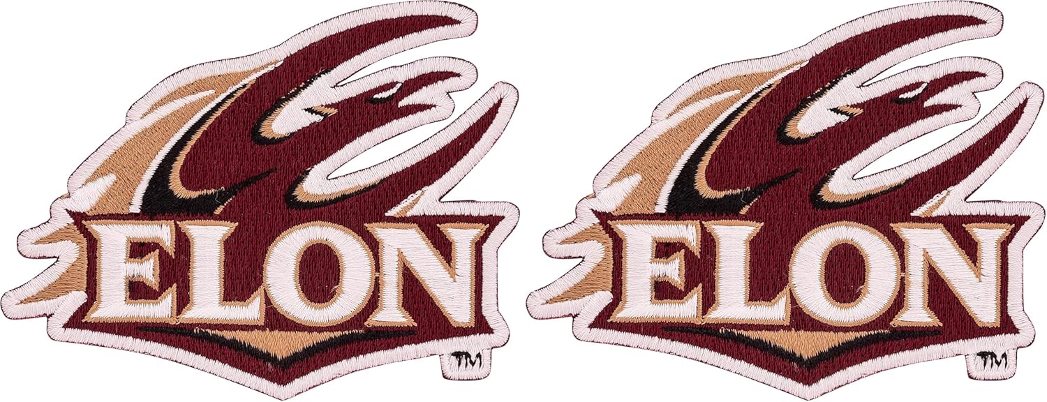 Desert Cactus Elon University Patch – Embroidered Iron On/Sew On Applique for Blazers, Jackets, Backpacks, Bags, Hats & Tactical Gear – Elon Phoenix (Patch - Design A) (Pack of 2)