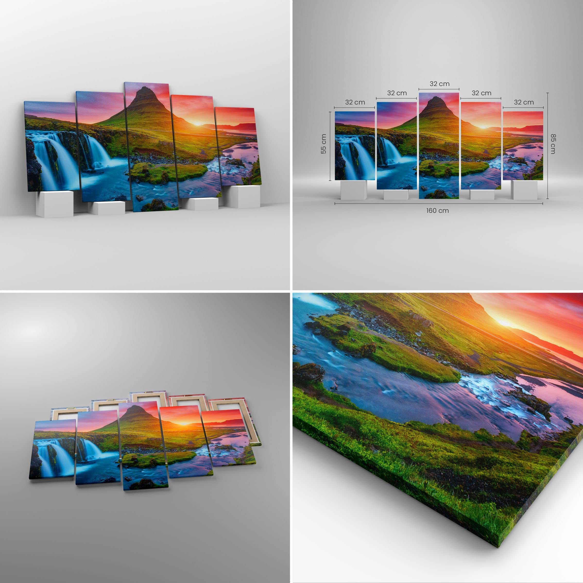 ARTTOR Bilder auf Leinwand 160x85cm Wandbild Landschaften Natur - 2963