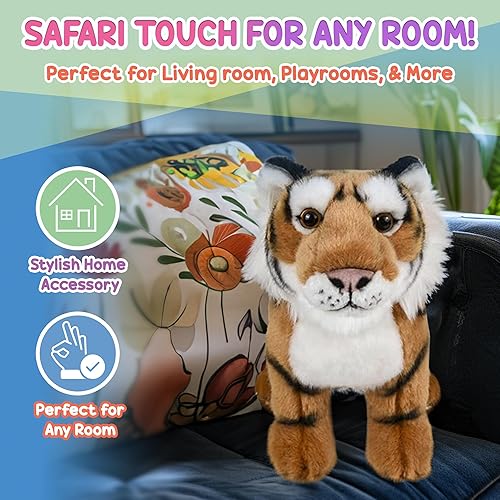 Miniatura 7 de Panda rojo de peluche de pie de 12 pulgadas para niños y niñas decoraciones de safari de baby shower felpa suave decoración de guardería juguetes