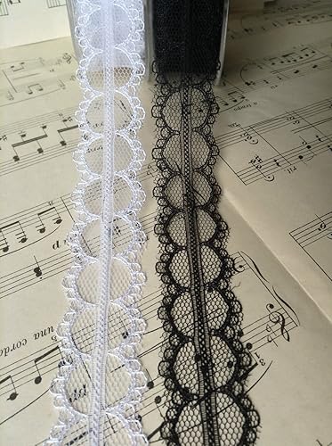 Miniatura 3 de HomeBuy encaje cinta Shabby Chic trimming1 "() de ancho blanco