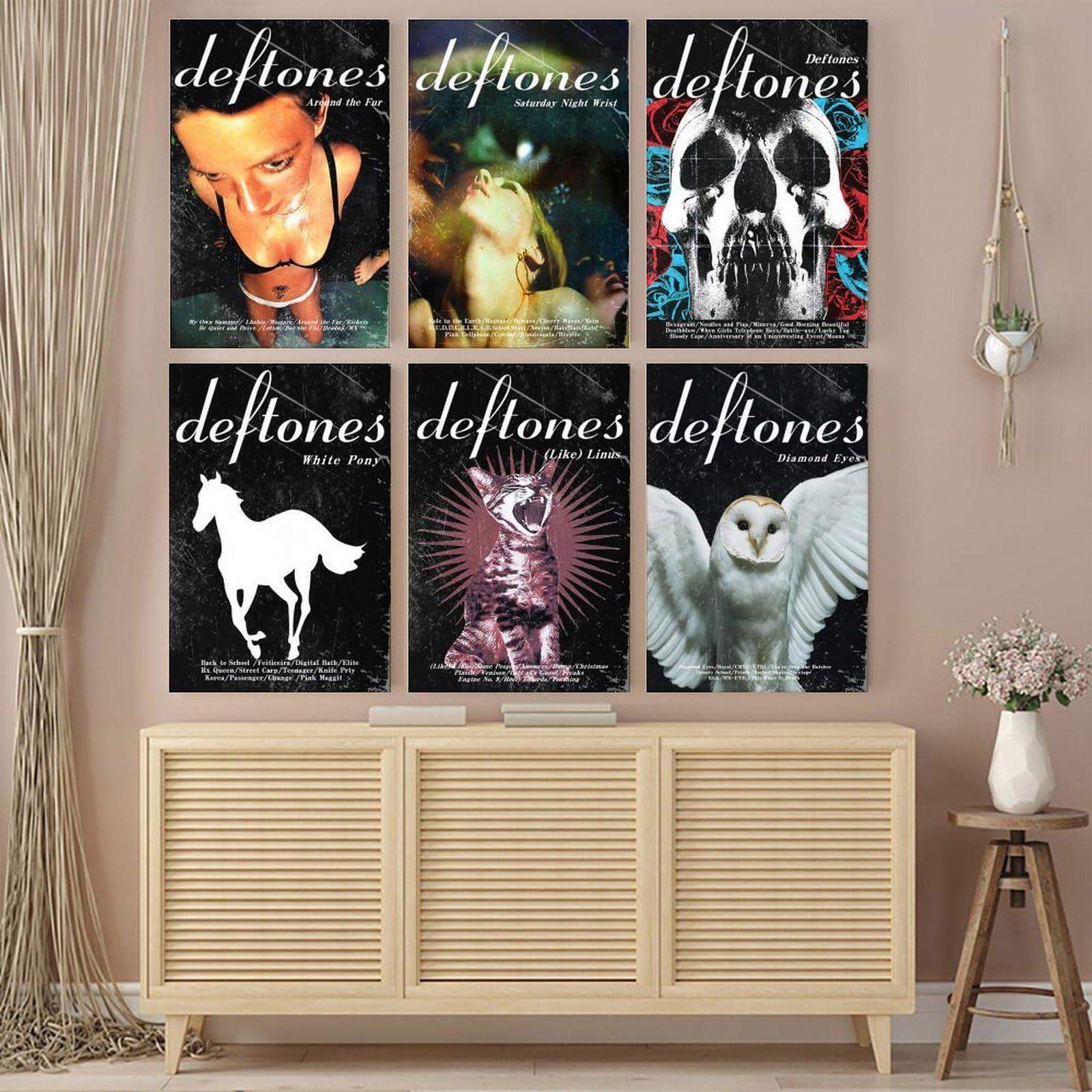 BBLKDZTX Deftones Poster (Set of 6) Album Cover Posters Music