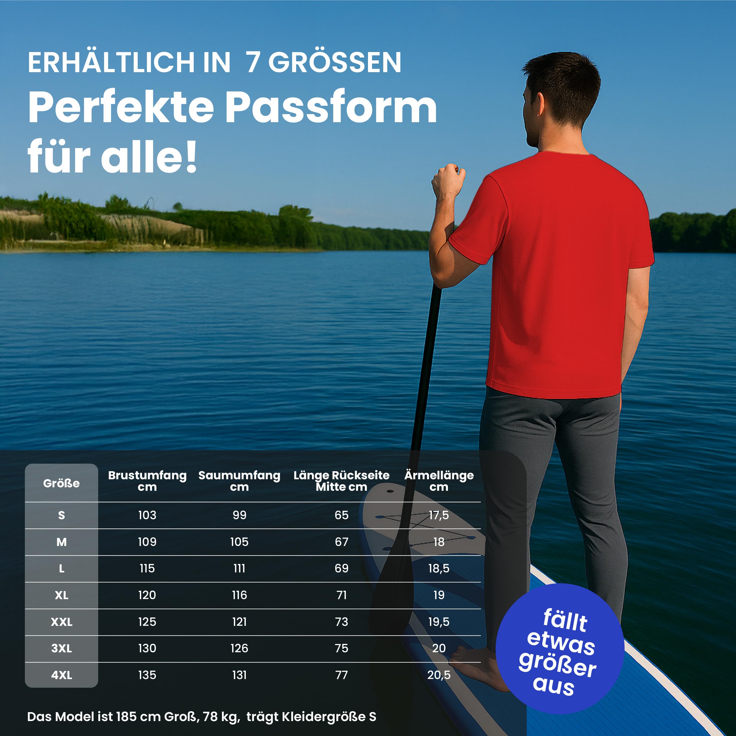 iQ-UV Shirt Herren Loose Fit – UPF 50+ UV-Schutz Rashguard für Wassersport – Schwimmshirt für Herren aus recyceltem Material – Surf-Shirt für Männer – atmungsaktiv & schnelltrocknend