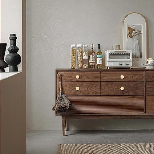 Miniatura 6 de Paquete de 20 pomos dorados para cajones de tocador, pomos hexagonales de 1-14 pulgadas para armario de cocina, baño, acabado dorado mate