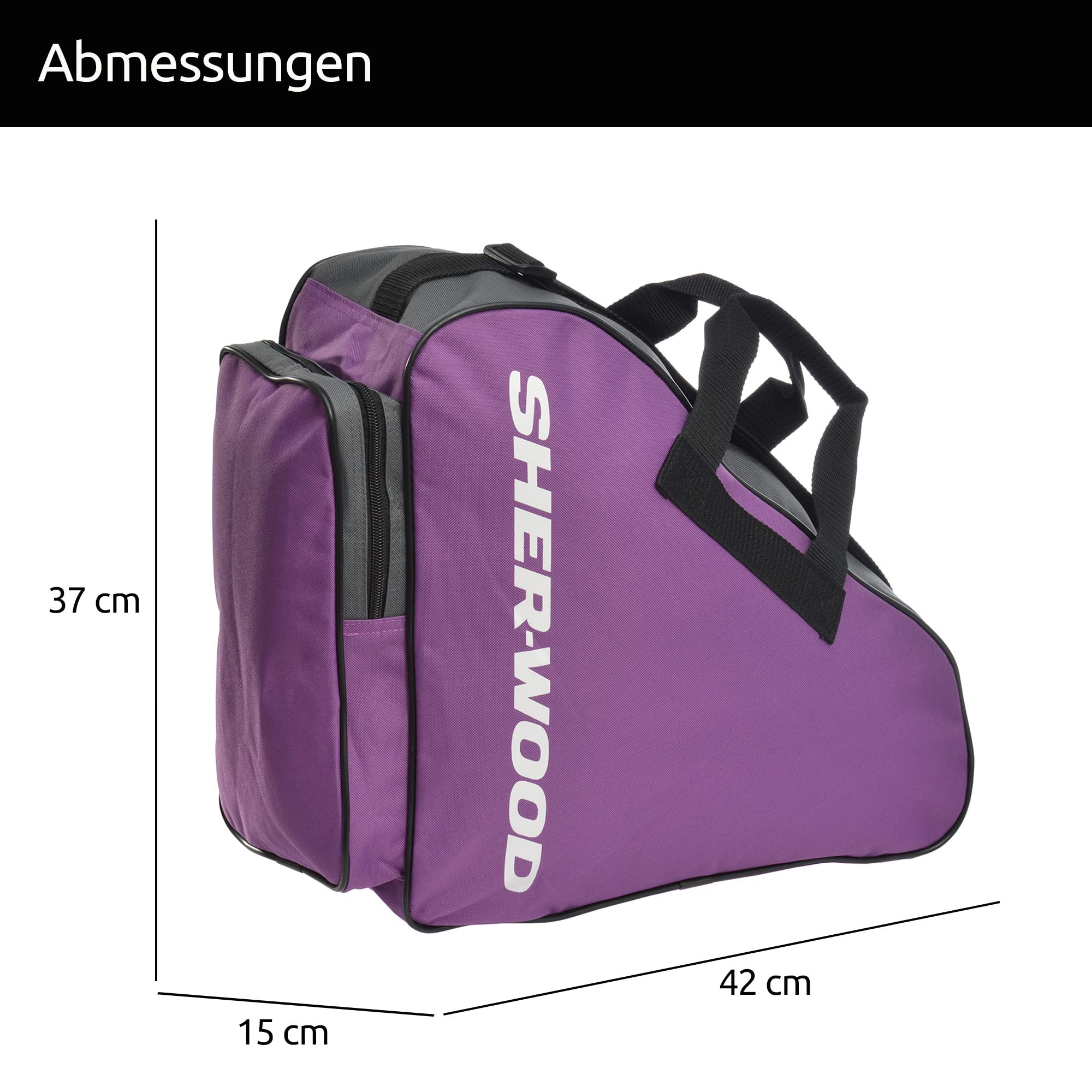 Sherwood - Borsa per Pattini da Ghiaccio, Unisex, Skate Bag, Lila, 36 x 16 x 36 cm