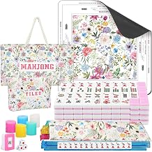 179 Pcs American Mahjong Tile Set with Carrying Bags,Floral