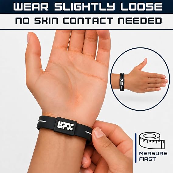 EFX Balance Bracelet, Silicone Hologram Wristband for Athletes & Seniors