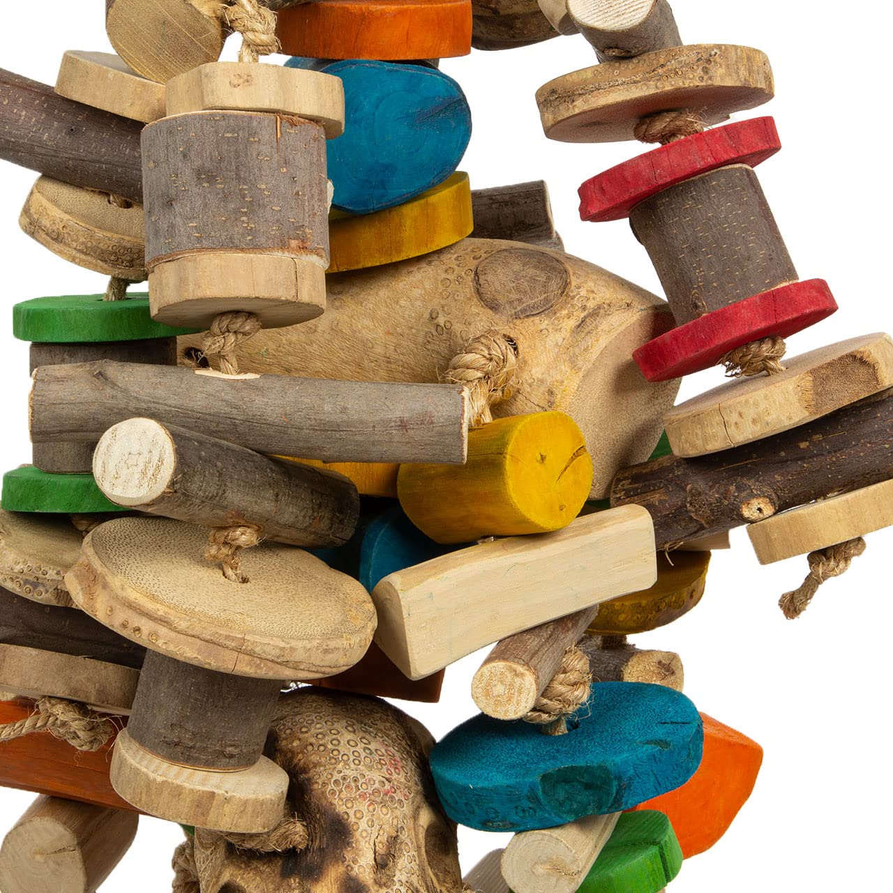 HappyBird | Riesiges Papageien Shredderspielzeug | Giant Bam Tower | 100 x 35 x 35 cm | aus Javaholz