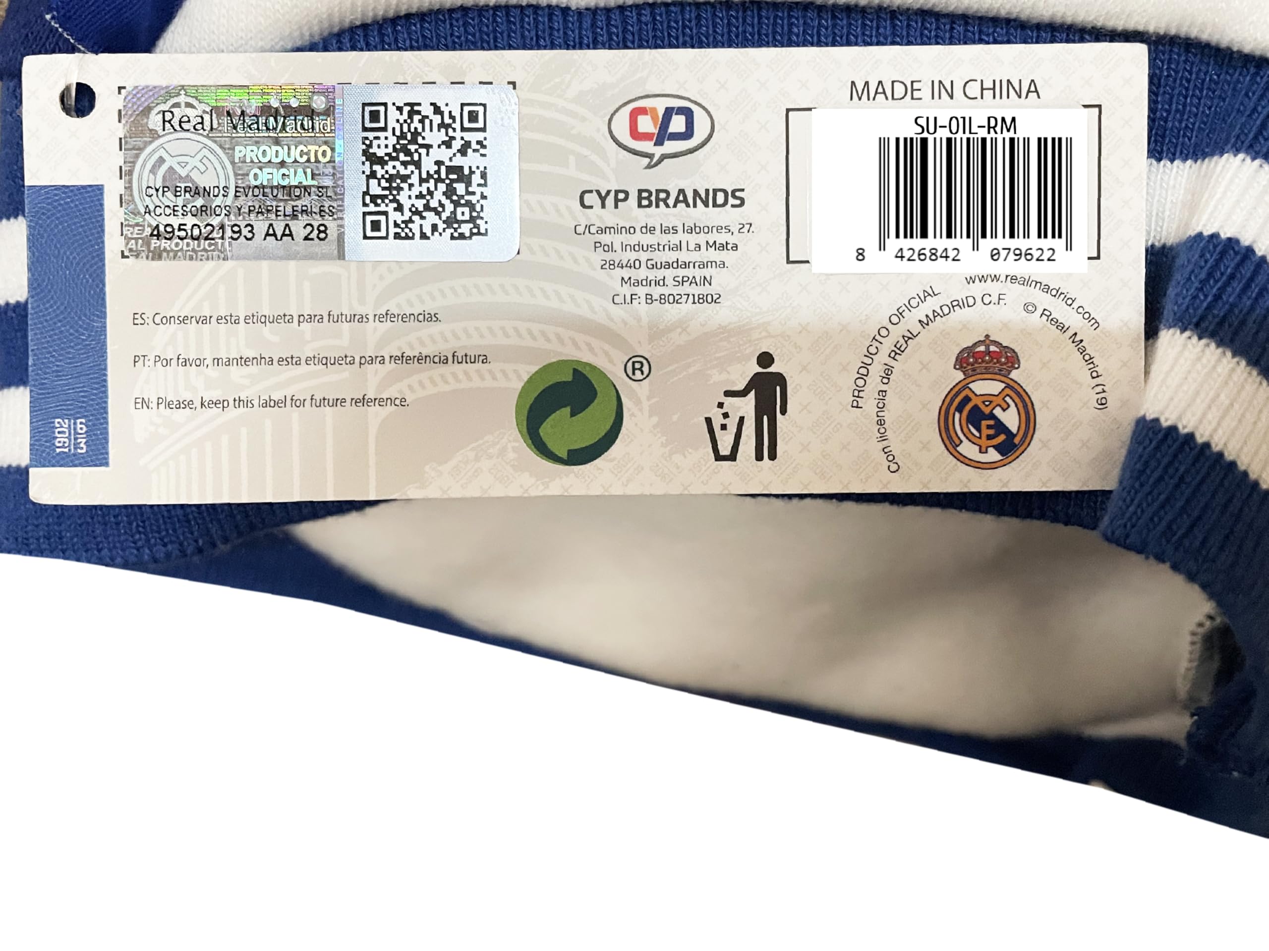CYPBRANDS Real Madrid CF Sudadera para Perro Talla L Producto Oficial