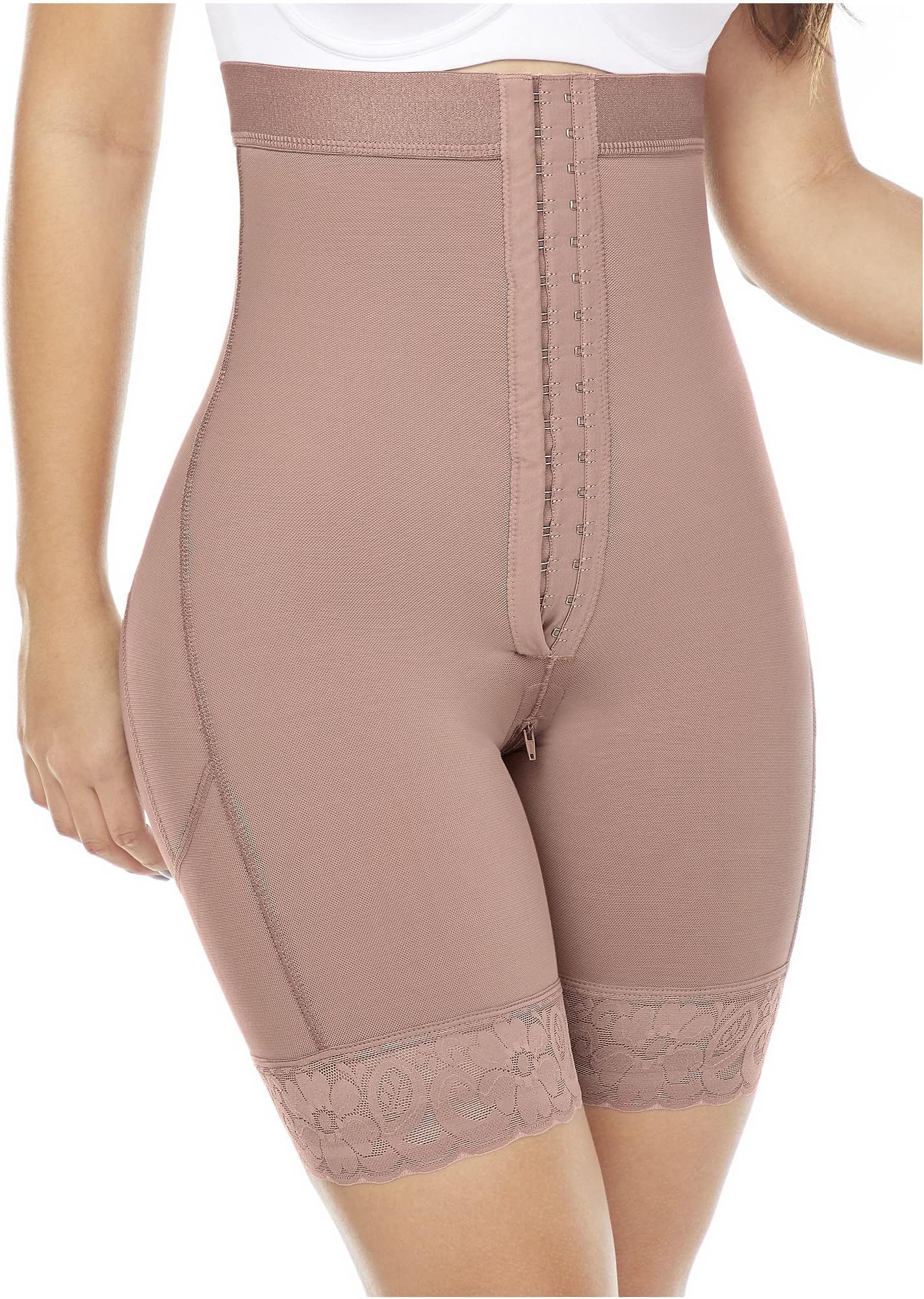MARIAE FC304 Colombian Daily Use Mid-Thigh Strapless Faja Colombiana Shapewear Bodysuit