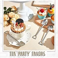 Vista 3 de Zhehao 50 cucharas de pala de acero inoxidable de 6.1 pulgadas, cuchara de postre reutilizable para helado, frutas, café, hogar, restaurante