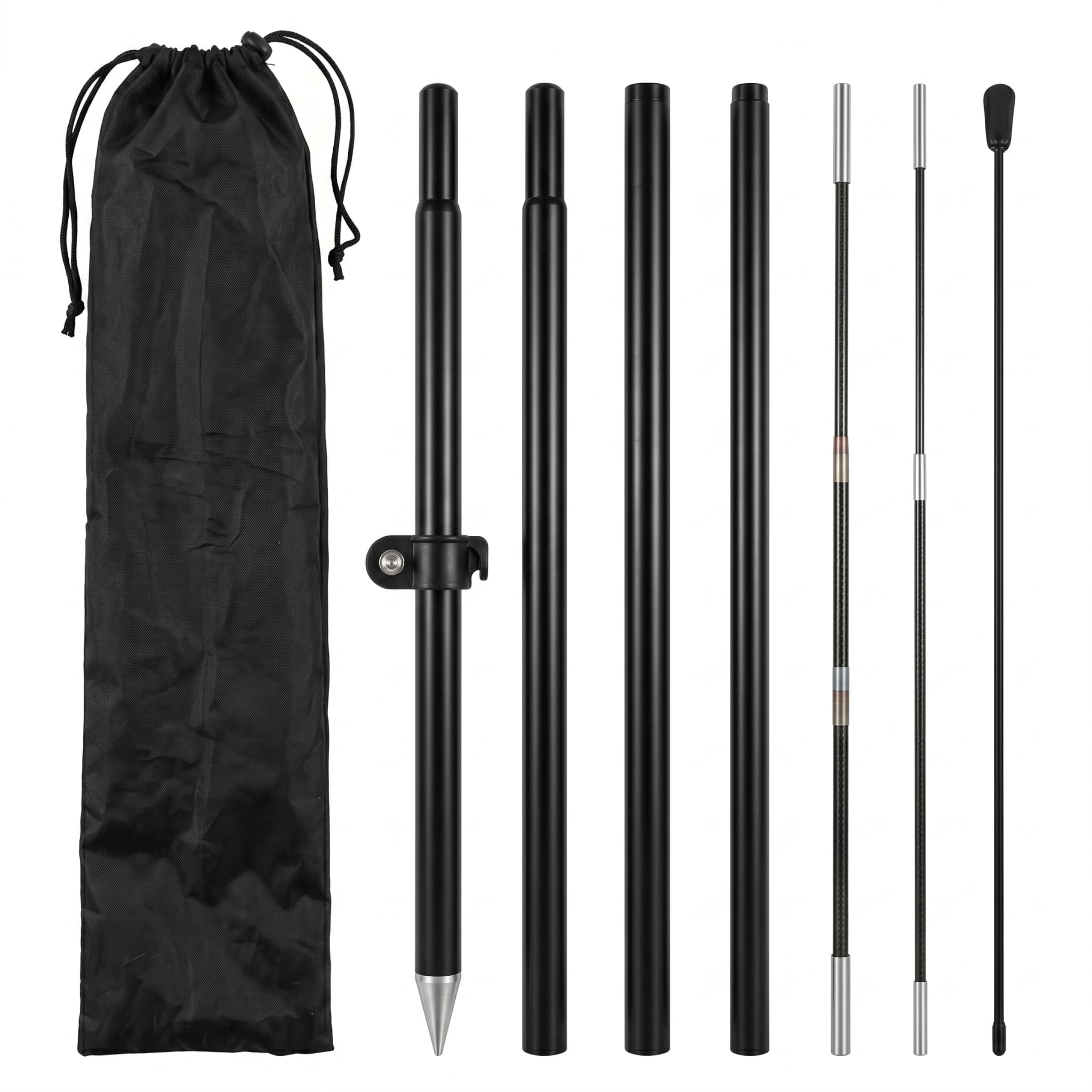 Kit de mât de drapeau détachable facile à transporter pour bannières publicitaires