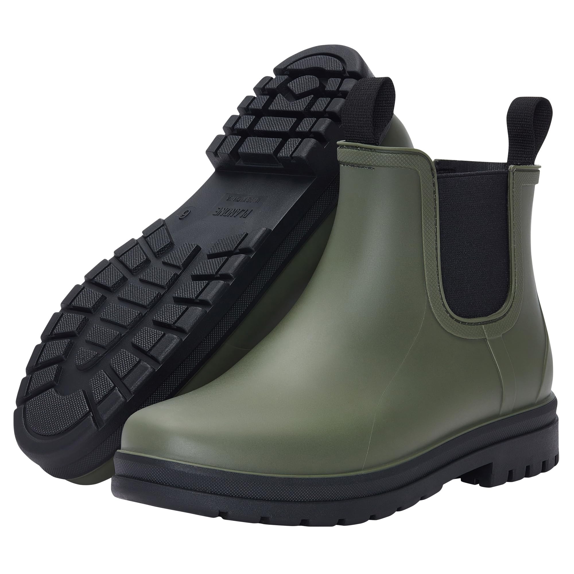 Planone Short Rain Boots for Women Chelsea Fashion Rain Boots