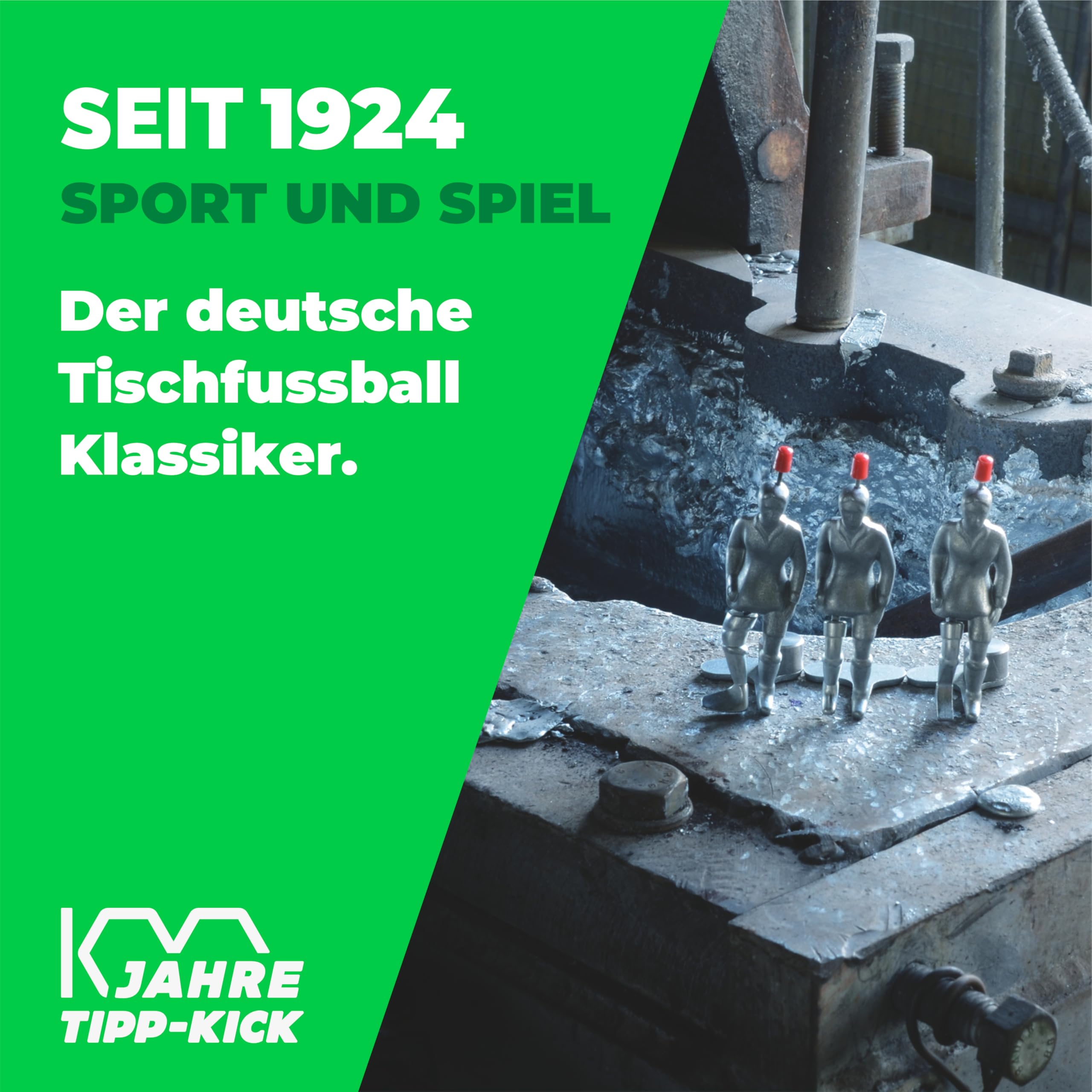 TIPP-KICK Spiel Classic Tischfußball-Set Das Original - Fußball-Spiel mit Spielern, Torwarten, Plastik-Toren, Bällen und Spielfeld aus Filz, ideal für Einsteiger, Geschenkidee für Fans