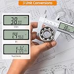 Neoteck 6 inch/150mm Digital Caliper+Feeler Gauge Set Stainless Steel Vernier Caliper with Fractions/Inch/Metric Conversion Caliper Measuring Tool for Length Width Depth Inner Outer Diameter