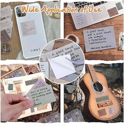 Miniatura 7 de 180 calcomanías de citas motivacionales estilo máquina de escribir retro, calcomanías inspiradoras con citas de 60 citas diferentes, palabras