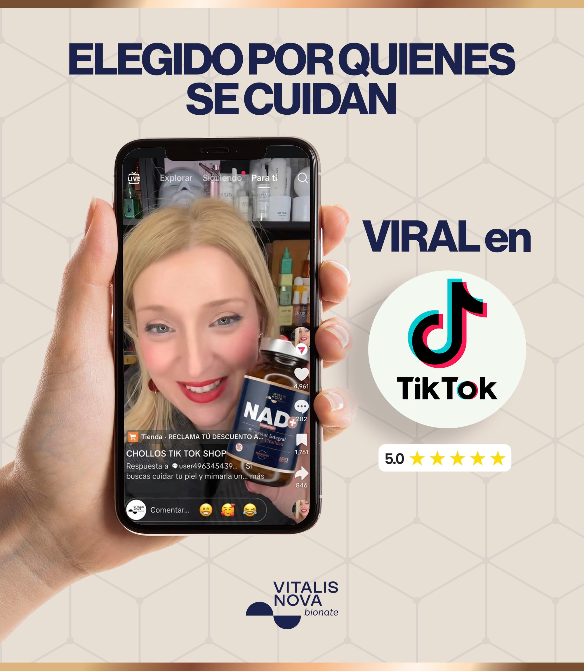 NAD+ Trans Resveratrol Alta Pureza con Nicotinamide Riboside 500mg Quercetina 250mg Apigenina 150mg Ácido Alfa Lipoico 150mg 90 Capsulas Energía Celular Longevidad Antioxidante Piel Anti Age Vitalidad