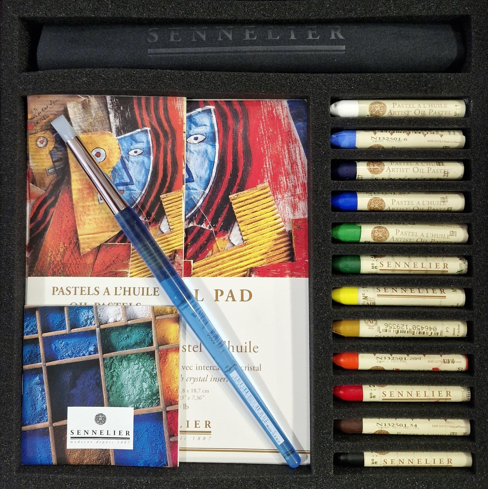 Sennelier Set Ölkreiden und 2 Karten