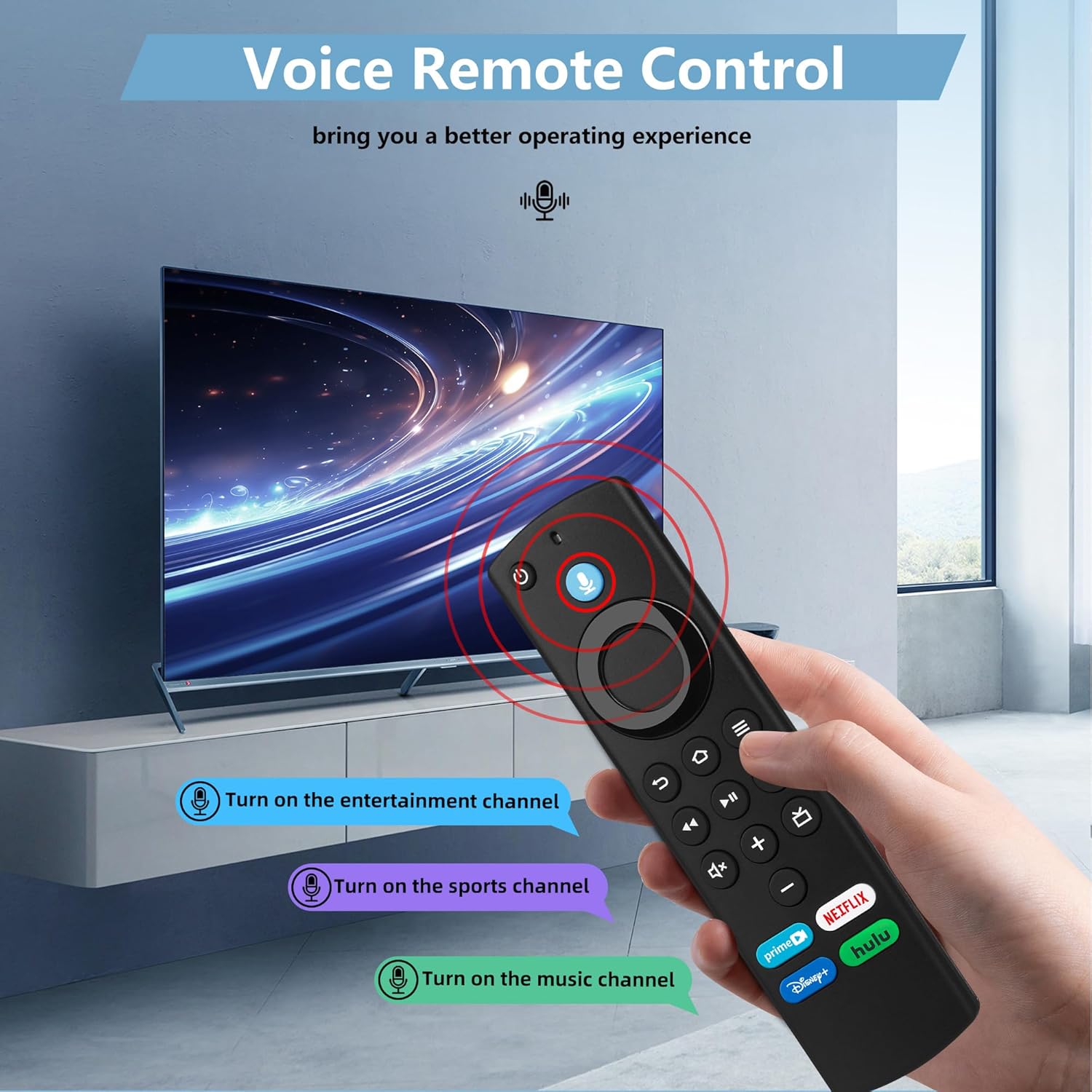 Remote Control Replacement 3rd Gen Fit for Fire Smart TV/Insignia/Pioneer/Cube (1st gen/2nd Gen/3rd Gen)/TVs Stick (2nd Gen/3rd Gen/4K/Lite/4K Max), Not for Samsung/Roku-TV - Image 3