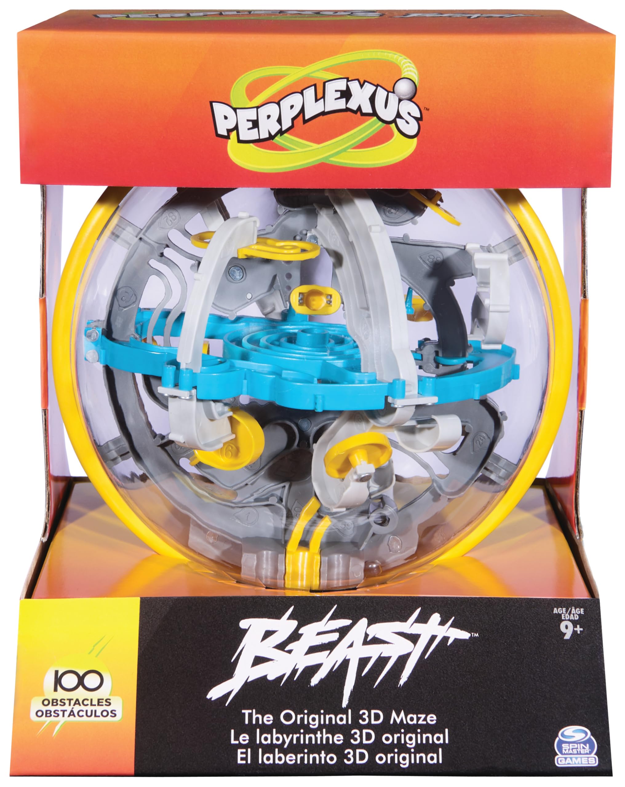 Spin Master Games - Perplexus Beast 3D-Kugellabyrinth mit 100 Hindernissen, Geduldsspiel für Kinder ab 9 Jahren und Erwachsene