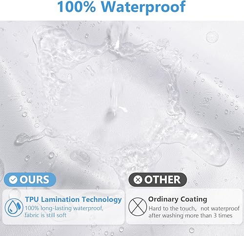 Miniatura 3 de Cortina de ducha de tela impermeable de 120 GSM, tecnología de laminación de TPU con 3 imanes, lavable a máquina, cortina de ducha de tela suave de