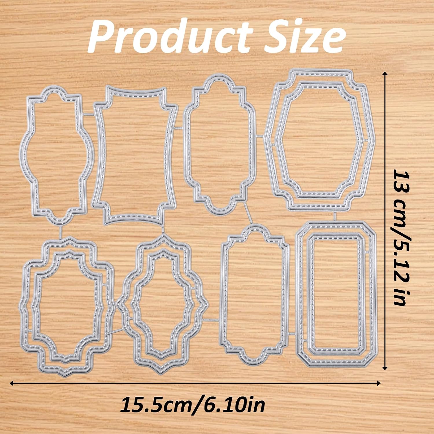 3D Backgrounds Frame Die Cuts, Metal Cutting Die for Scrapbooking