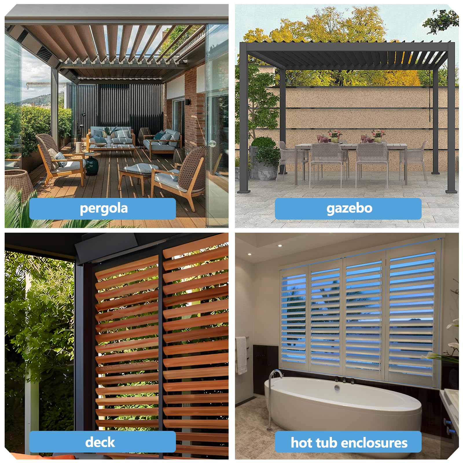 AKOZLIN Kit de quincaillerie en acier de 1 mm d'épaisseur pour fenêtres et volets, avec kit de montage complet – Outils d'installation inclus