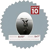 Vista 121 de Tapete de 8 x 10 pulgadas, corte biselado para fotos de 5 x 7 pulgadas, con apertura de tablero de fotos ovalado blanco precortado, sin ácidos, mate