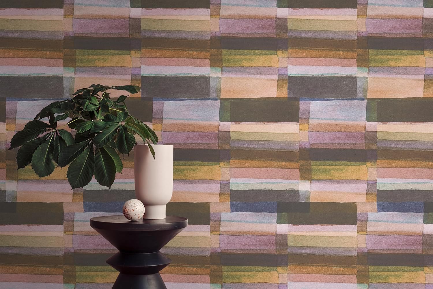 Livingwalls Anna D'Andrea 782252 Non-Woven Wallpaper Stripes 10.05 m x 0.53 m - Brown, Blue, Purple, Colourful - Wallpaper Smooth