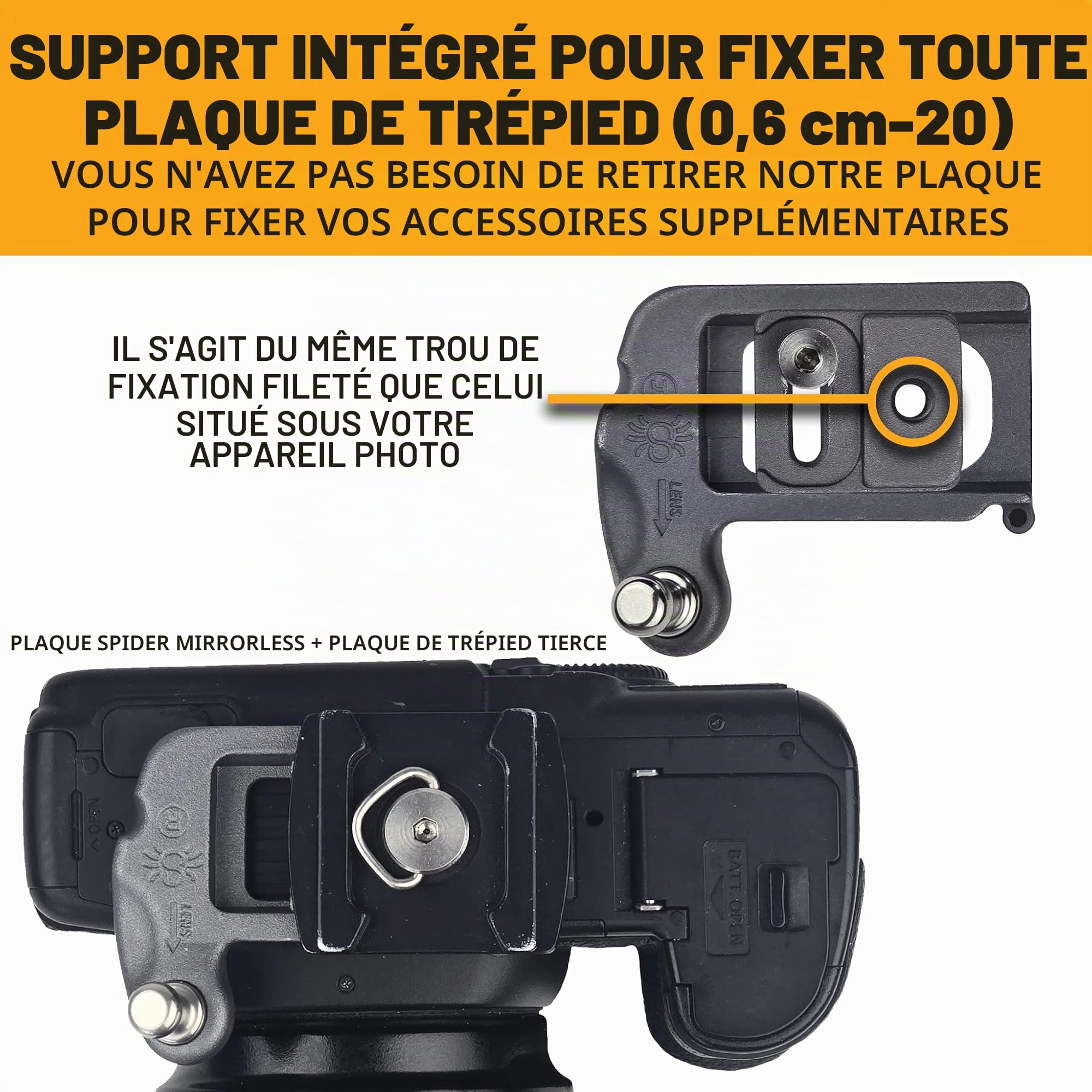 Spider X Holster Système de portage léger pour appareil photo sans miroir